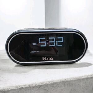 iHome HIH33 LCD Triple Display Alarm Clock with Dual Charging USB